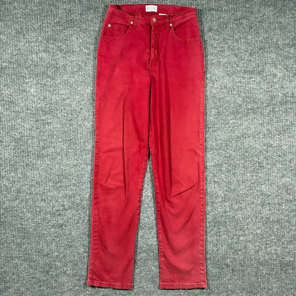 French Dressing Womens Jeans Size 8 Red High Rise Slim Stretch Easy‎ Fit Y2K